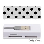 Polka Dots - Black on Light Gray Memory Card Reader (Stick)