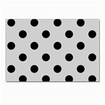 Polka Dots - Black on Light Gray Postcard 4 x 6  (Pkg of 10)