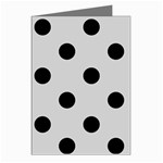 Polka Dots - Black on Light Gray Greeting Cards (Pkg of 8)