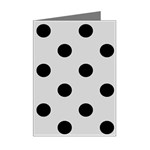 Polka Dots - Black on Light Gray Mini Greeting Card