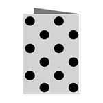 Polka Dots - Black on Light Gray Mini Greeting Cards (Pkg of 8)