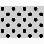 Polka Dots - Black on Light Gray 5  x 7  Photo Cards