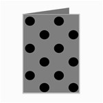 Polka Dots - Black on Gray Mini Greeting Card