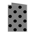 Polka Dots - Black on Gray Mini Greeting Cards (Pkg of 8)