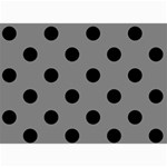 Polka Dots - Black on Gray 5  x 7  Photo Cards