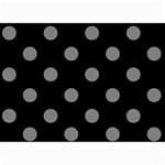 Polka Dots - Gray on Black 5  x 7  Photo Cards