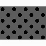 Polka Dots - Black on Dark Gray 5  x 7  Photo Cards