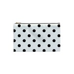 Polka Dots - Black on White Cosmetic Bag (S)