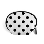 Polka Dots - Black on White Accessory Pouch (Small)