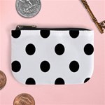 Polka Dots - Black on White Mini Coin Purse