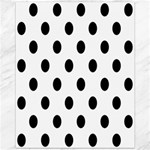 Polka Dots - Black on White Canvas 11  x 14 