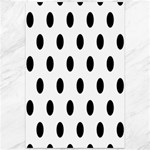 Polka Dots - Black on White Canvas 12  x 18 
