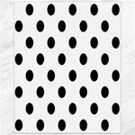 Polka Dots - Black on White Canvas 16  x 20 