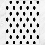 Polka Dots - Black on White Canvas 18  x 24 