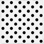 Polka Dots - Black on White Canvas 20  x 20 