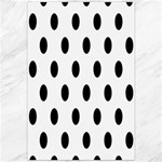 Polka Dots - Black on White Canvas 20  x 30 