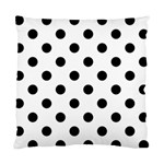 Polka Dots - Black on White Standard Cushion Case (Two Sides)