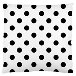 Polka Dots - Black on White Standard Flano Cushion Case (Two Sides)