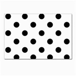 Polka Dots - Black on White Postcard 4 x 6  (Pkg of 10)