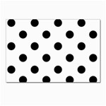 Polka Dots - Black on White Postcard 4 x 6  (Pkg of 10)