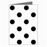 Polka Dots - Black on White Greeting Cards (Pkg of 8)