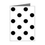 Polka Dots - Black on White Mini Greeting Card