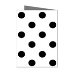 Polka Dots - Black on White Mini Greeting Cards (Pkg of 8)