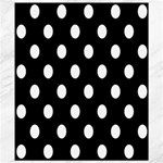 Polka Dots - White on Black Canvas 8  x 10 