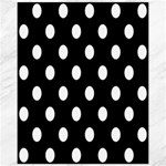 Polka Dots - White on Black Canvas 11  x 14 