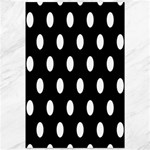 Polka Dots - White on Black Canvas 12  x 18 