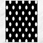 Polka Dots - White on Black Canvas 18  x 24 