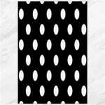 Polka Dots - White on Black Canvas 20  x 30 
