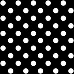 Polka Dots - White on Black ScrapBook Page 12  x 12 