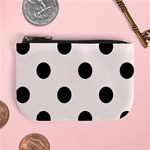 Polka Dots - Black on Seashell Mini Coin Purse