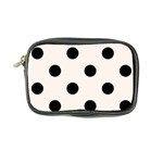 Polka Dots - Black on Seashell Coin Purse