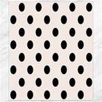 Polka Dots - Black on Seashell Canvas 8  x 10 