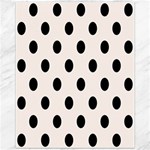 Polka Dots - Black on Seashell Canvas 11  x 14 