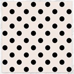 Polka Dots - Black on Seashell Canvas 12  x 12 