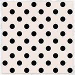 Polka Dots - Black on Seashell Canvas 16  x 16 