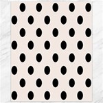 Polka Dots - Black on Seashell Canvas 16  x 20 