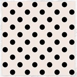 Polka Dots - Black on Seashell Canvas 20  x 20 
