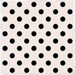 Polka Dots - Black on Seashell Canvas 20  x 20 