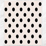 Polka Dots - Black on Seashell Canvas 20  x 24 