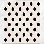 Polka Dots - Black on Seashell Canvas 20  x 24 