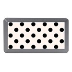Polka Dots - Black on Seashell Memory Card Reader (Mini)