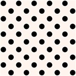 Polka Dots - Black on Seashell ScrapBook Page 12  x 12 