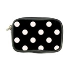 Polka Dots - Seashell on Black Coin Purse