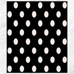 Polka Dots - Seashell on Black Canvas 8  x 10 