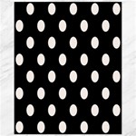 Polka Dots - Seashell on Black Canvas 11  x 14 