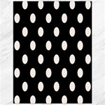 Polka Dots - Seashell on Black Canvas 12  x 16 